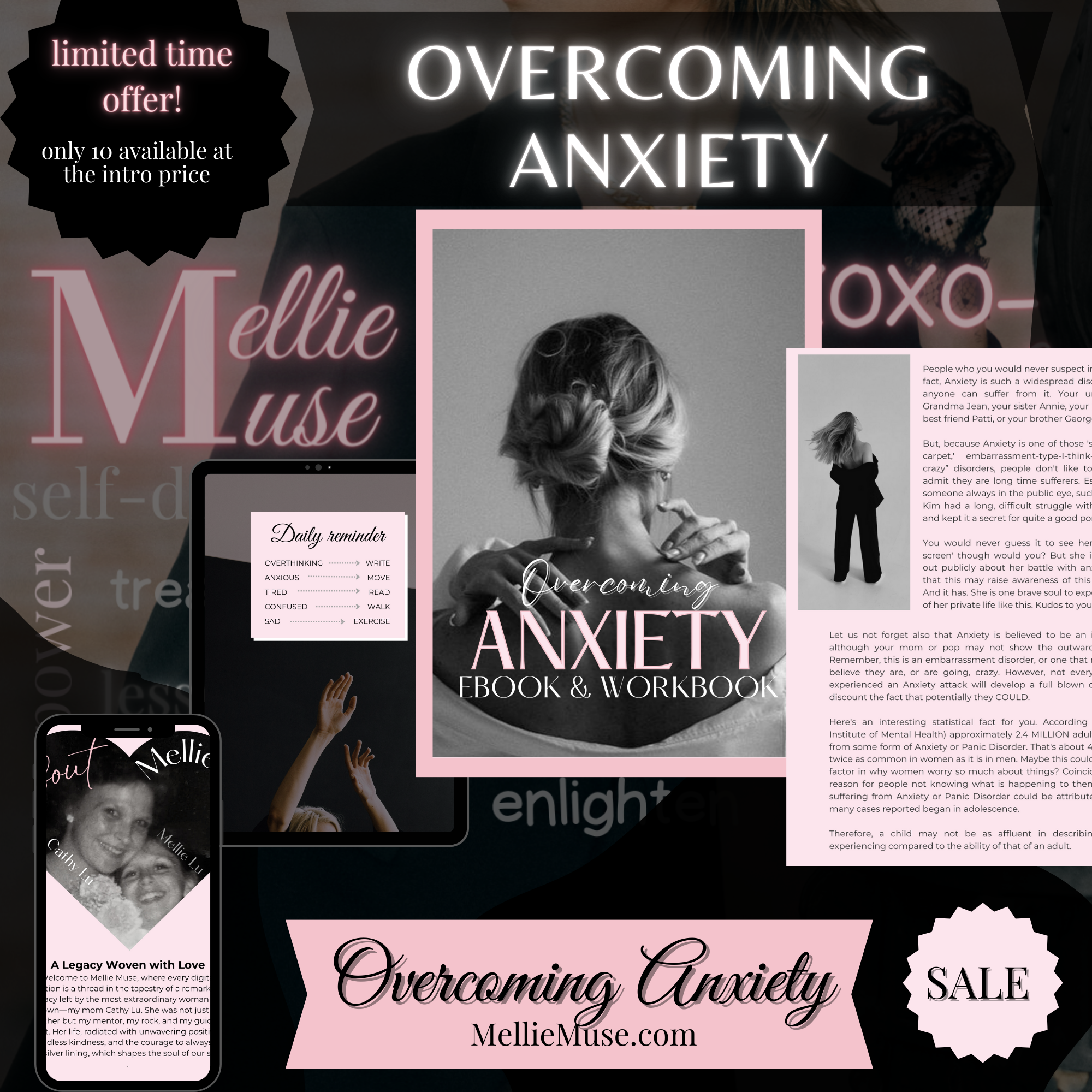 Conquer Anxiety: 85-Page Guide to Self-Discovery & Overcoming Habits | Overcoming Anxiety | Self-Help Workbook