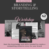 Branding & Storytelling Unveiled Workbook: Editable Canva Template with MRR